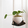 VERDE Minimalist Brass & Leather Wall Hanging Planter